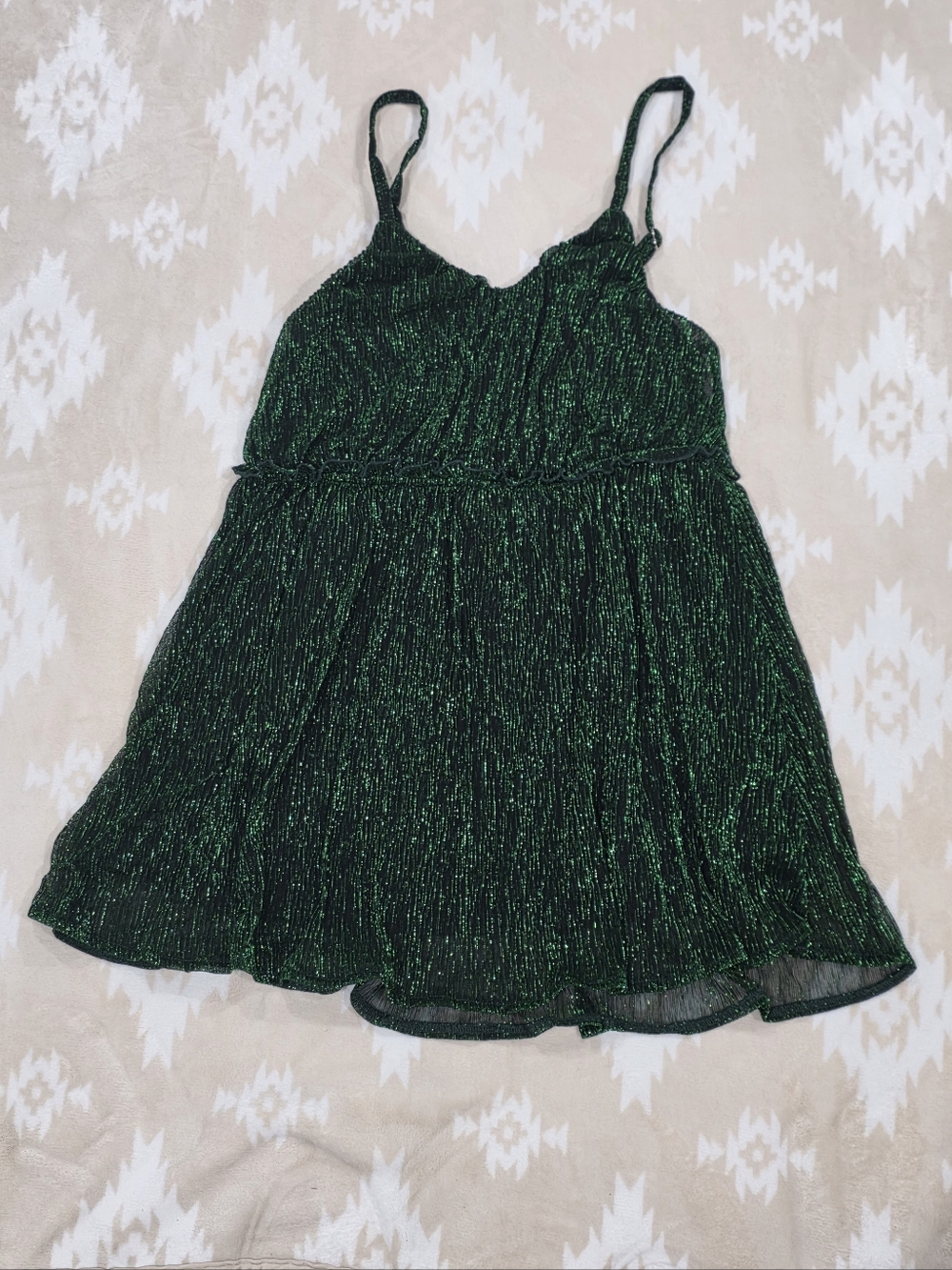 Green & Black Dress Shirt Size Medium